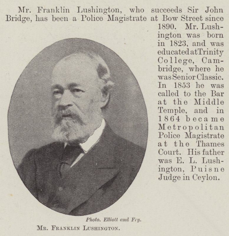 Mr. Franklin Lushington von English Photographer