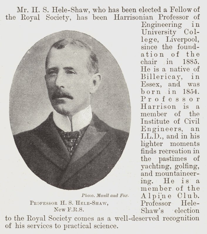 Professor H S Hele-Shaw, neuer FRS von English Photographer