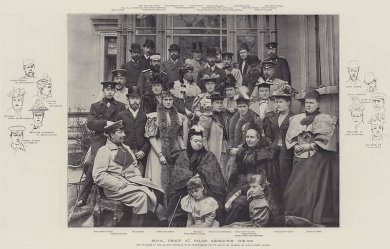 Königliche Gruppe im Palais Edinburgh, Coburg von English Photographer