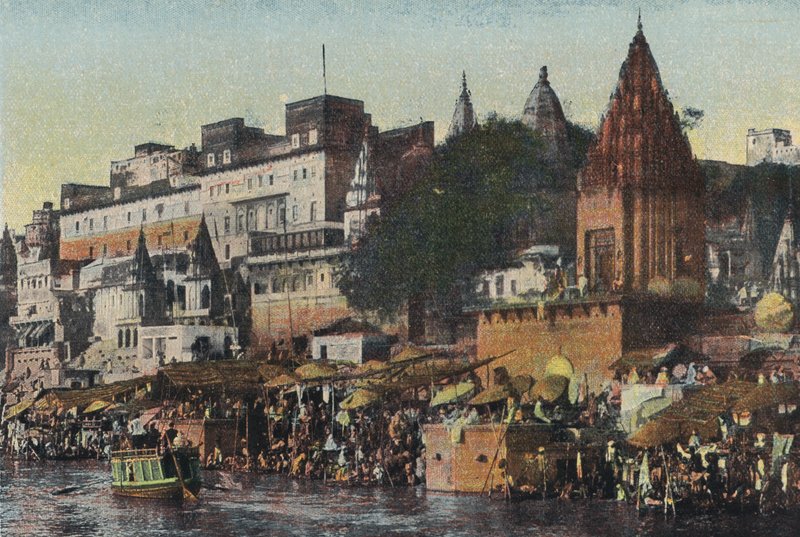 Szene am Ganges, Benares von English Photographer