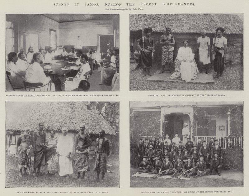 Szenen in Samoa während der jüngsten Unruhen von English Photographer
