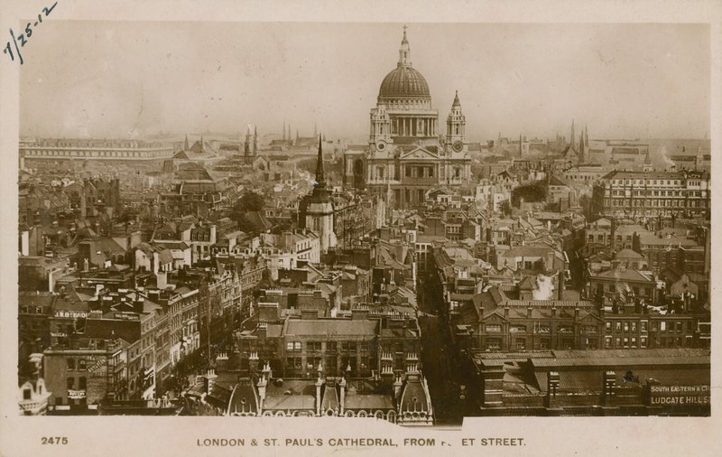 St Pauls Kathedrale, London, von Fleet Street von English Photographer
