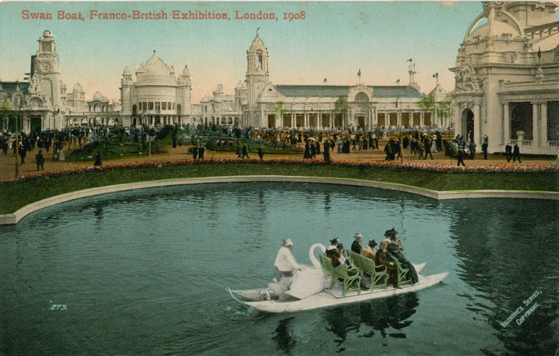 Schwanenboot, Franco-Britische Ausstellung, London, 1908 von English Photographer