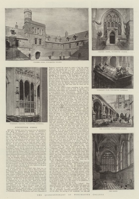 Das fünfhundertjährige Jubiläum des Winchester College von English Photographer