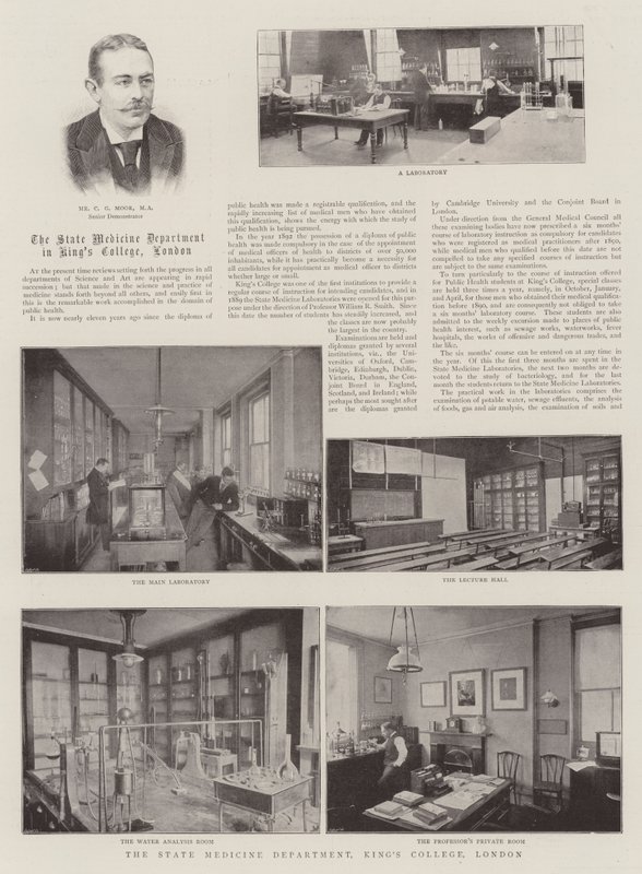 Die Abteilung für Staatsmedizin, Kings College, London von English Photographer