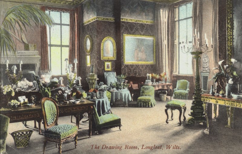 Das Wohnzimmer, Longleat, Wiltshire von English Photographer