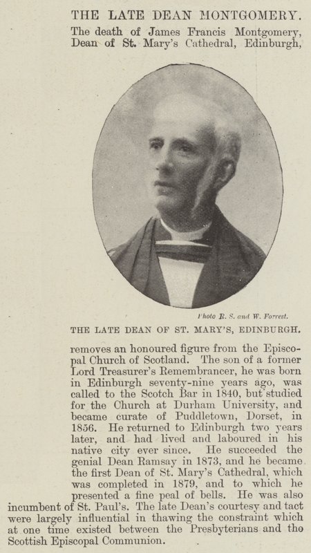 Der verstorbene Dekan von St. Marys, Edinburgh von English Photographer