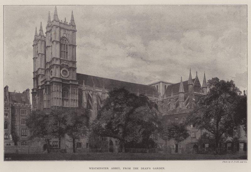 Westminster Abbey, vom Garten des Dekans von English Photographer