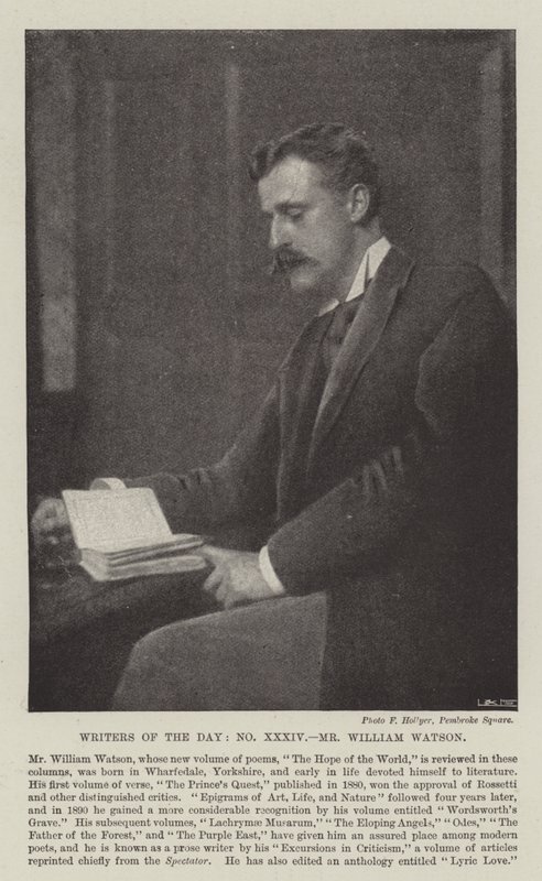 Schriftsteller des Tages, Mr. William Watson von English Photographer