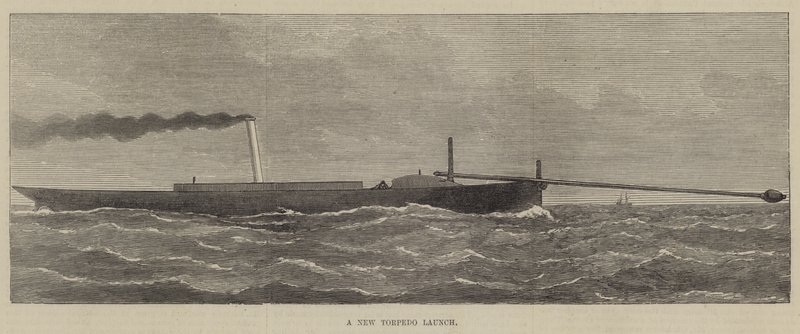 Ein neues Torpedoboot (Stich) von English School
