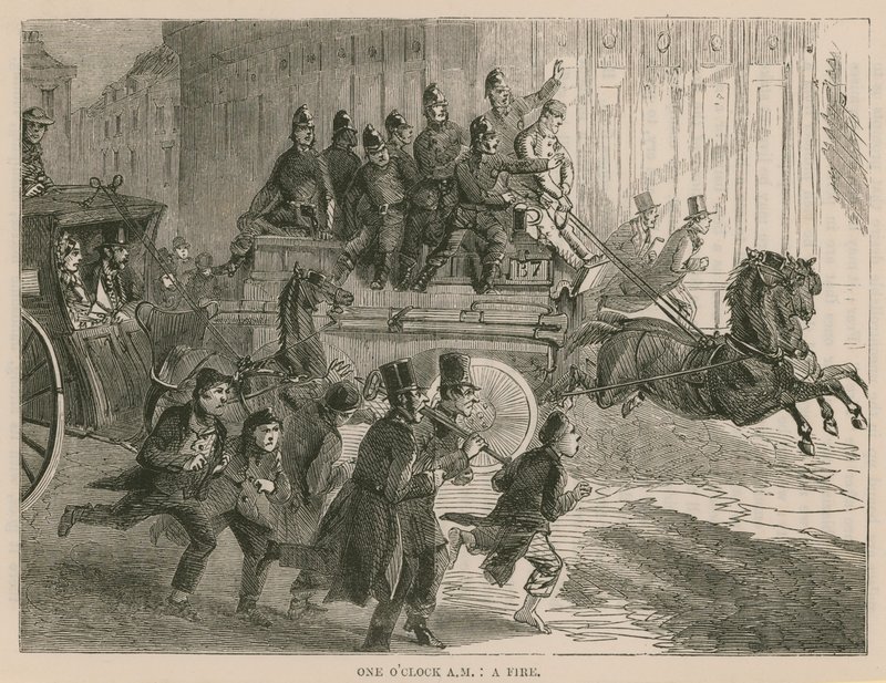 Ein Feuer in London von English School