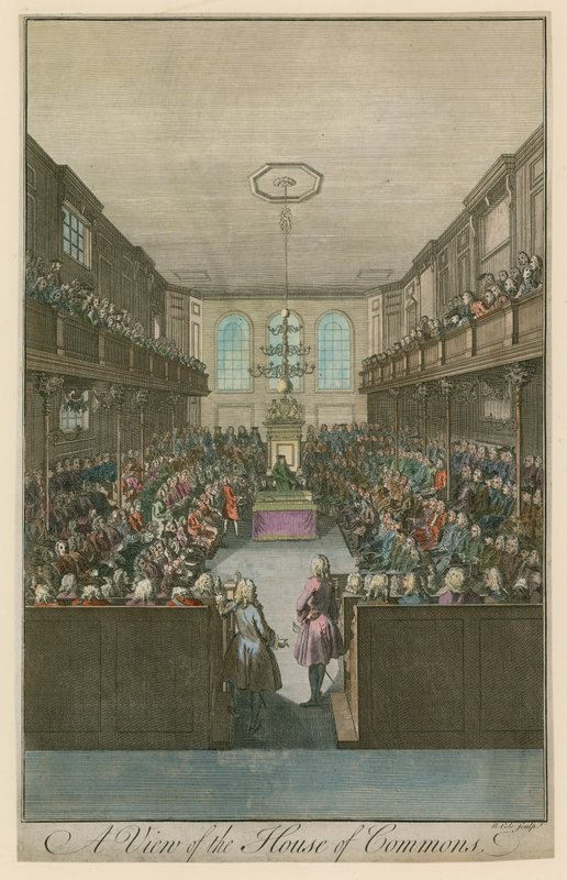 Eine Ansicht des House of Commons von English School