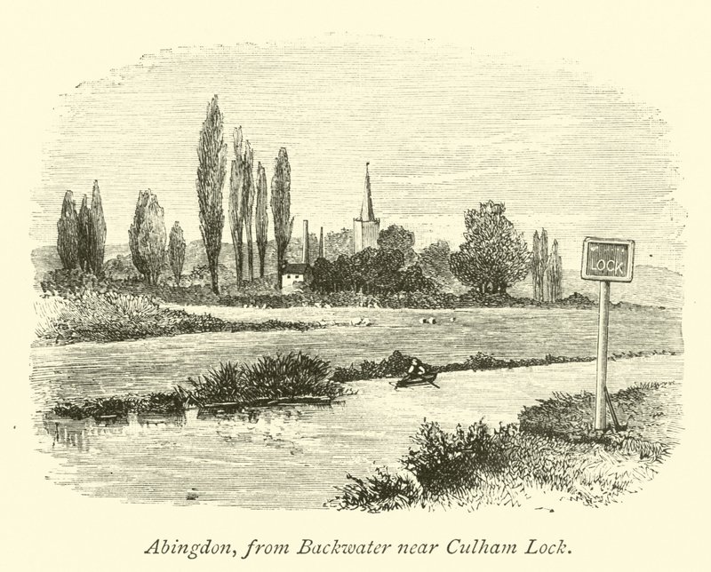 Abingdon, vom Backwater nahe Culham Schleuse von English School