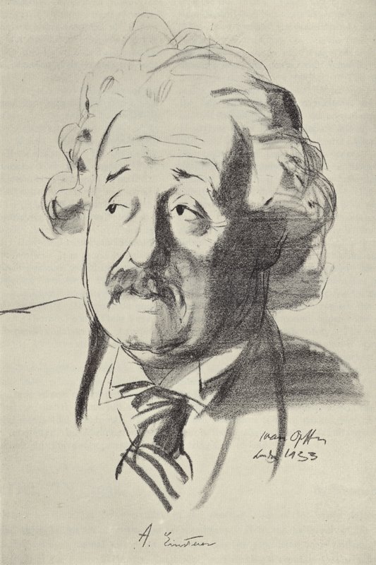 Albert Einstein, deutschstämmiger Physiker von English School