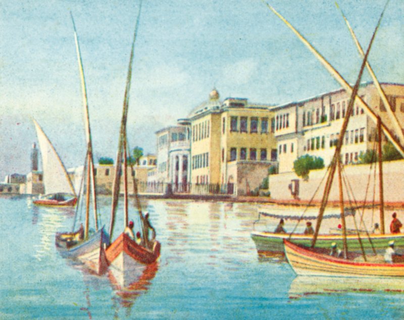 Alexandria, Ras-et-Tin (Farblithographie) von English School