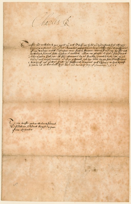 Autogramm von König Karl I. von English School