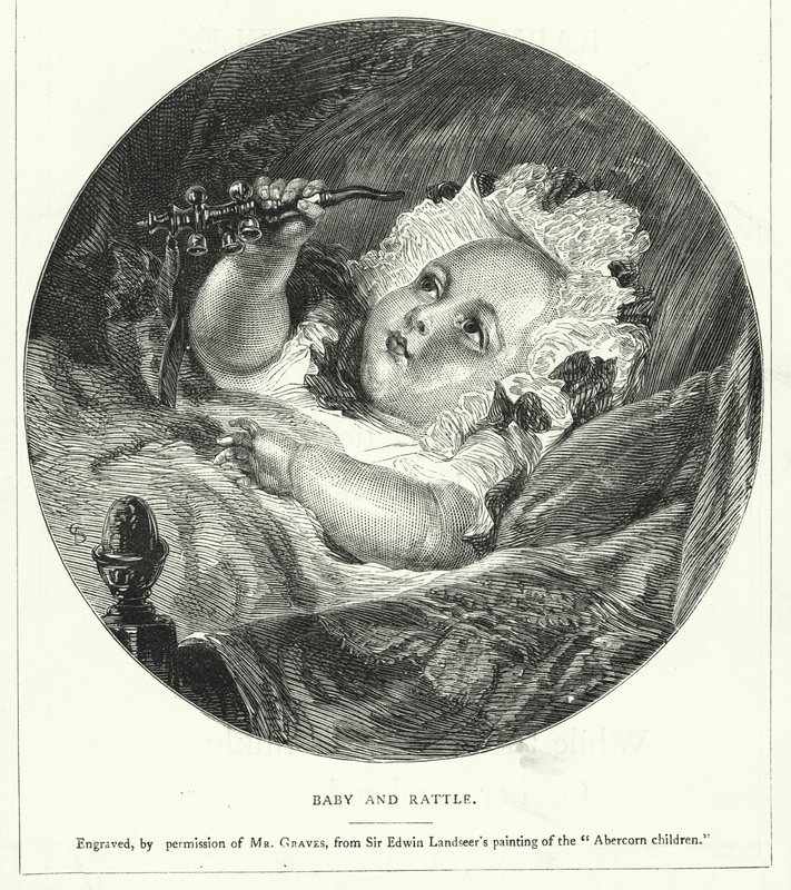 Baby und Rassel von English School