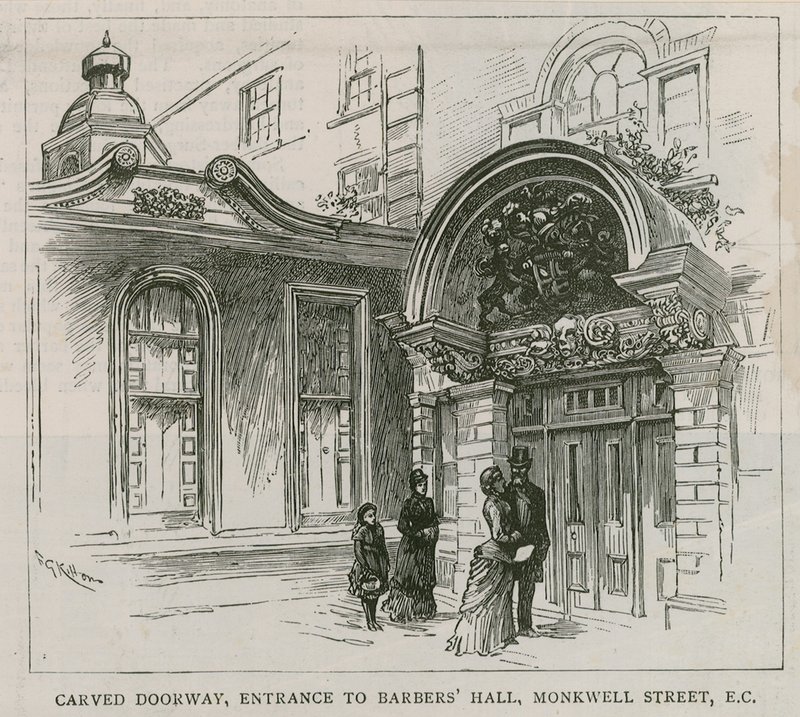 Barber Surgeons Hall, Monkwell Street, London von English School