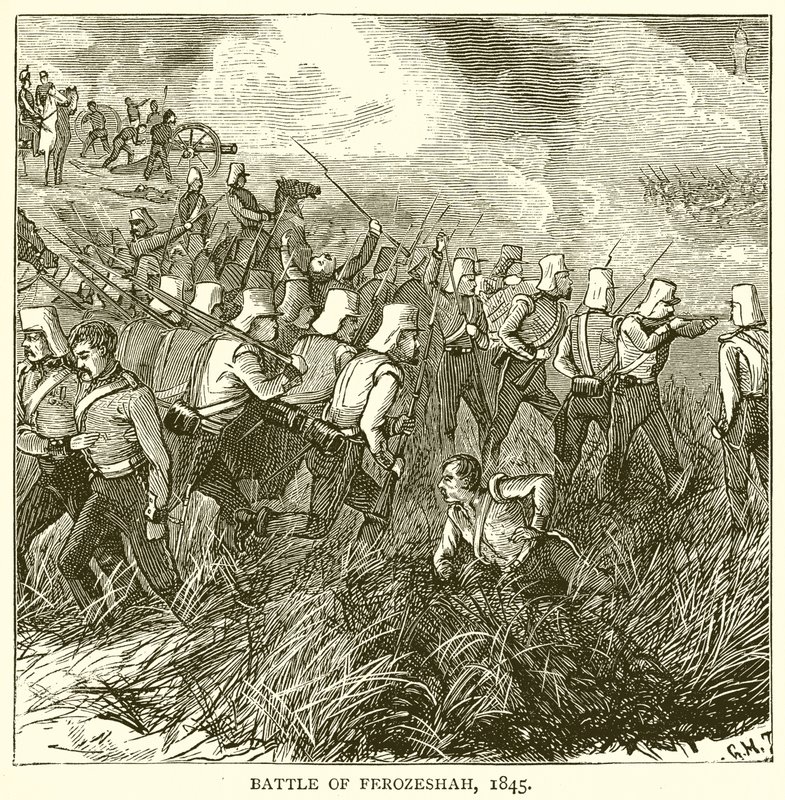 Schlacht von Ferozeshah, 1845 von English School