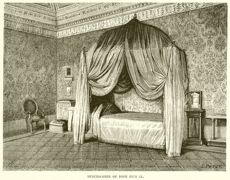 Schlafzimmer von Papst Pius IX. von English School