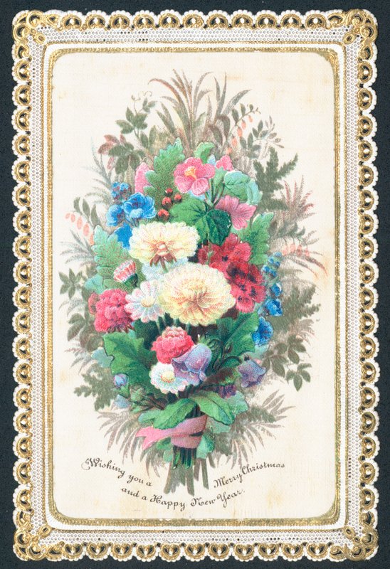 Blumenstrauß, Weihnachtskarte von English School