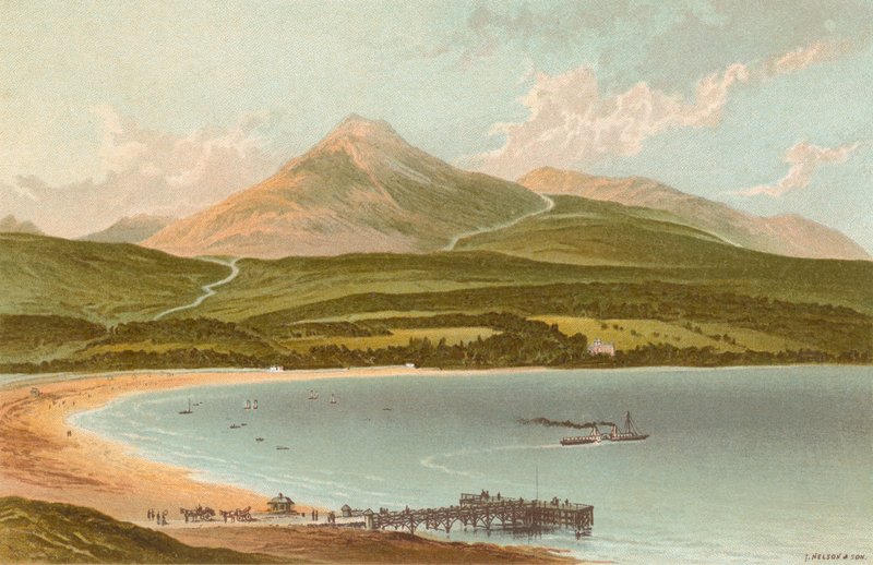 Brodick Bay und Goatfell von English School