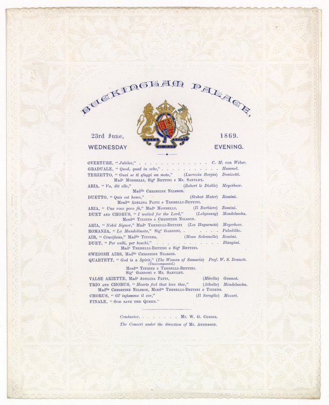 Konzert im Buckingham Palace, 23. Juni 1869 von English School