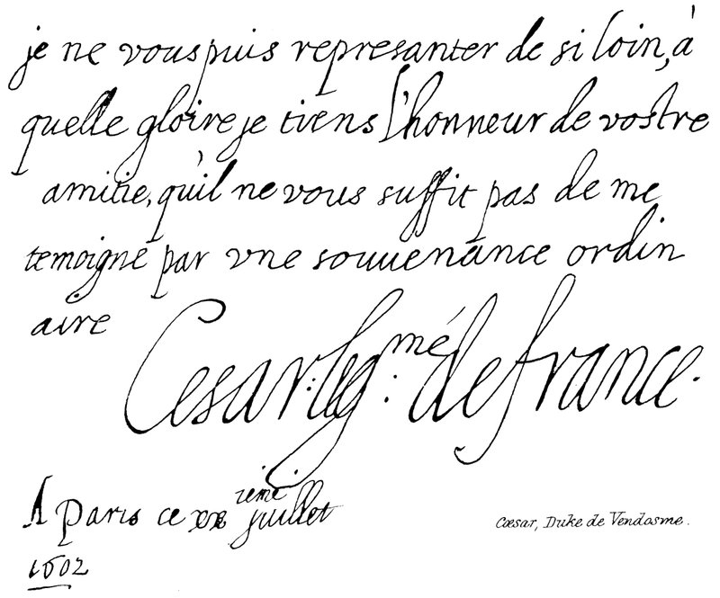César, Herzog von Vendôme von English School