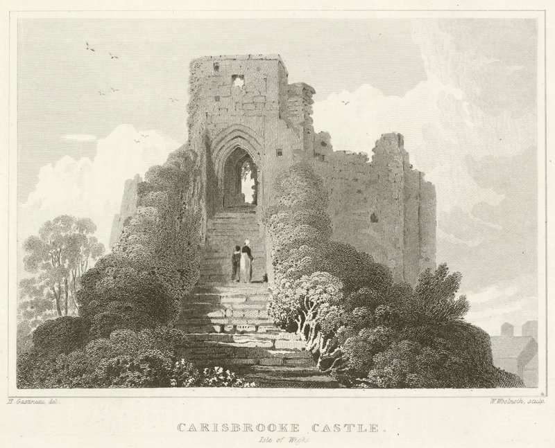 Carisbrooke Schloss, Isle of Wight (Stich) von English School