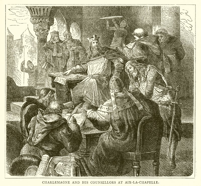 Karl der Große und seine Ratgeber in Aachen von English School