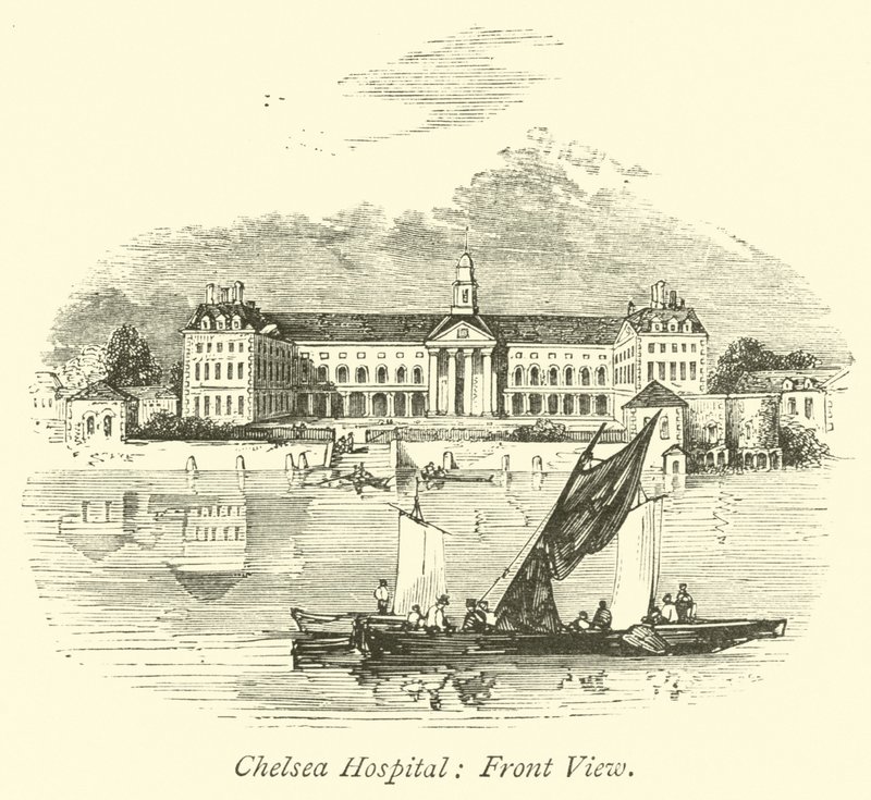 Chelsea-Krankenhaus, Vorderansicht von English School