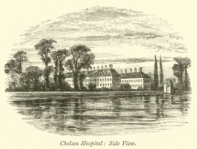 Chelsea-Krankenhaus, Seitenansicht von English School