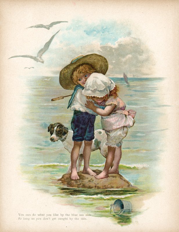Kinder von der Flut überrascht von English School