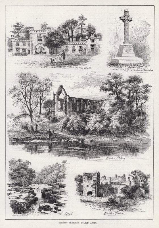 Ländliche Skizzen, Bolton Abbey (Gravur) von English School