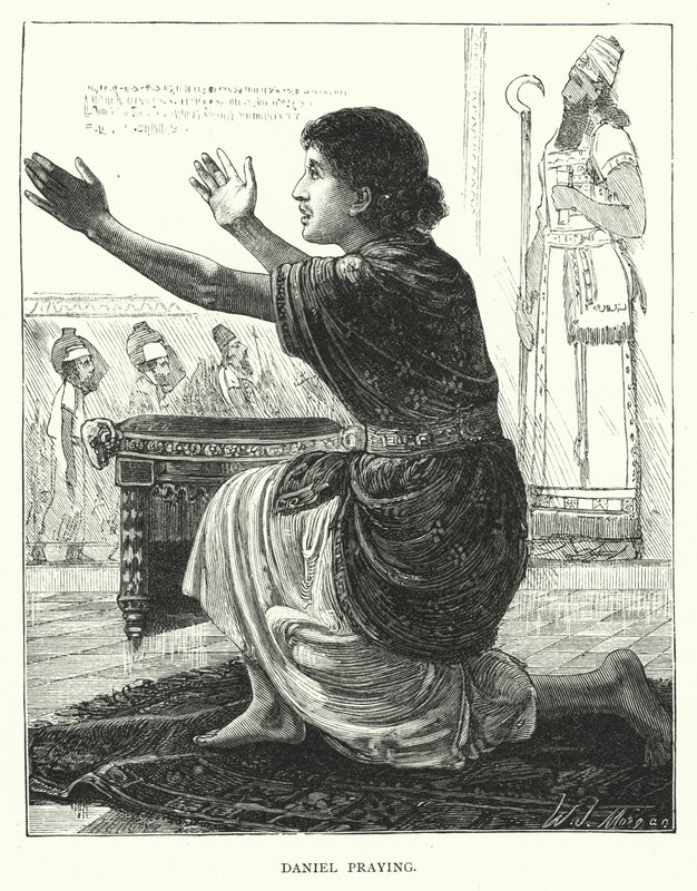 Daniel betet (Gravur) von English School