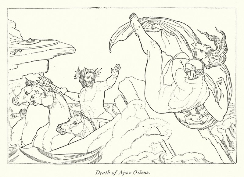 Tod des Ajax Oileus von English School