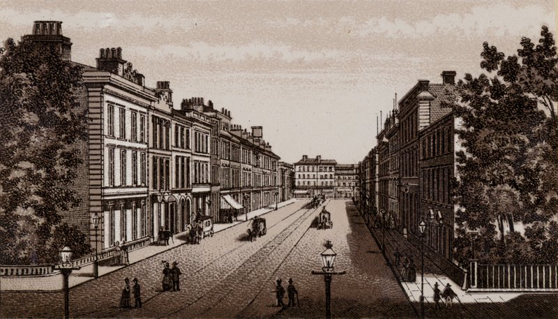 Donegal Place, Belfast 1880 von English School