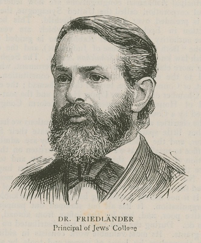 Dr. Friedlander, Direktor des Jews College von English School