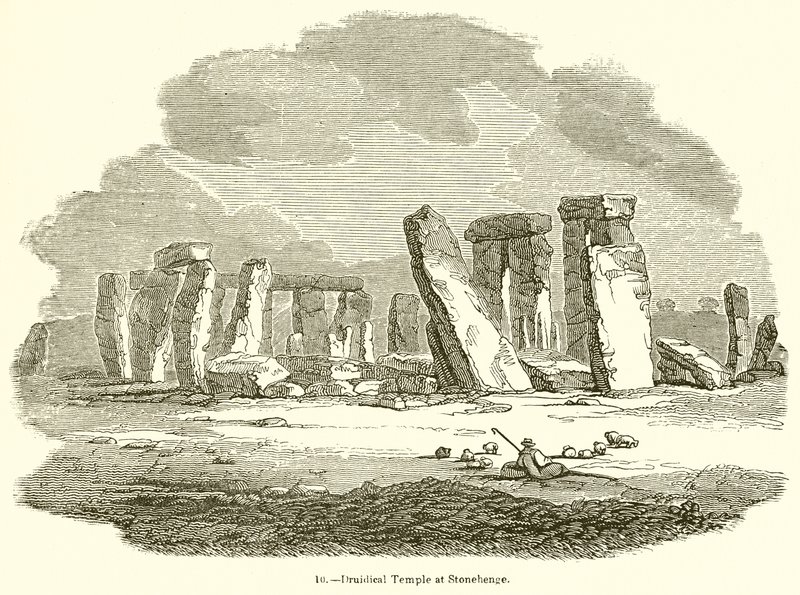 Druidischer Tempel in Stonehenge von English School
