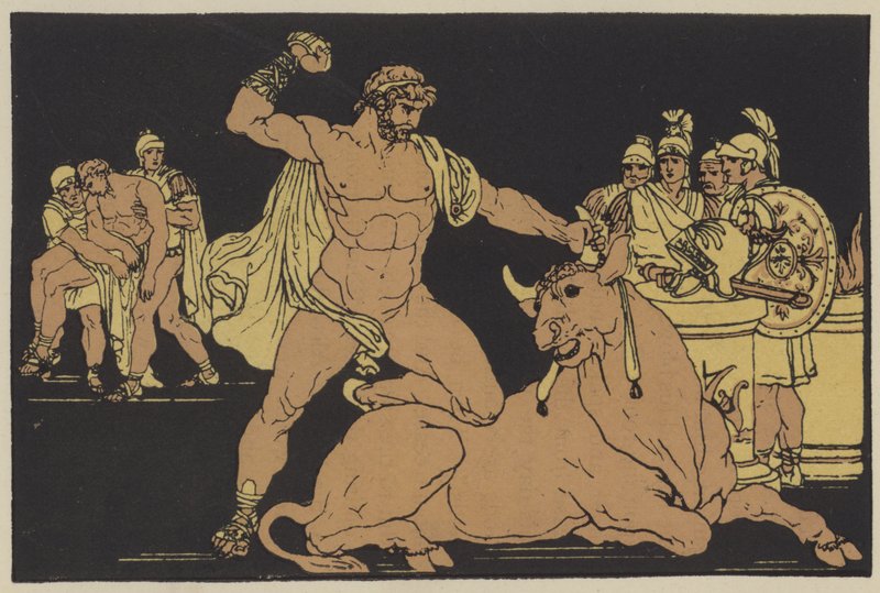 Entellus tötet den Stier von English School