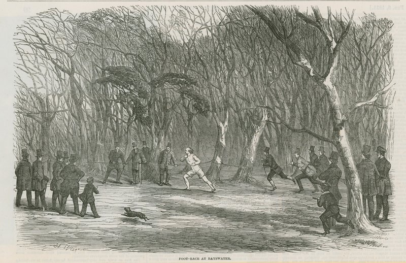 Laufwettbewerb in Bayswater, London von English School