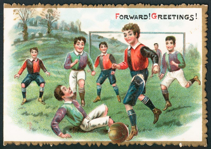 Fußballspiel (Vorwärts! Grüße!), Weihnachtskarte von English School