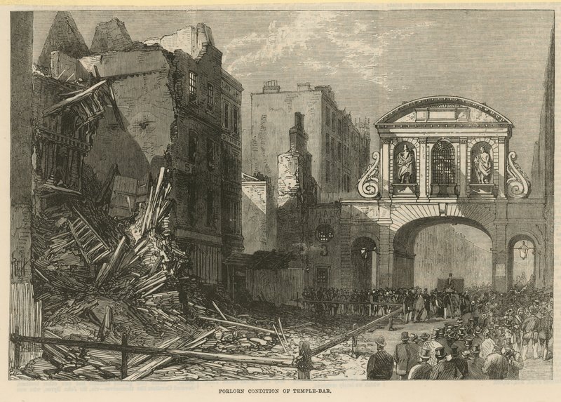 Verlassener Zustand von Temple Bar von English School