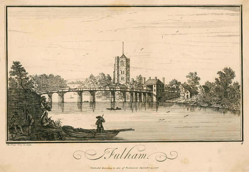Fulham Brücke, Fulham, London von English School
