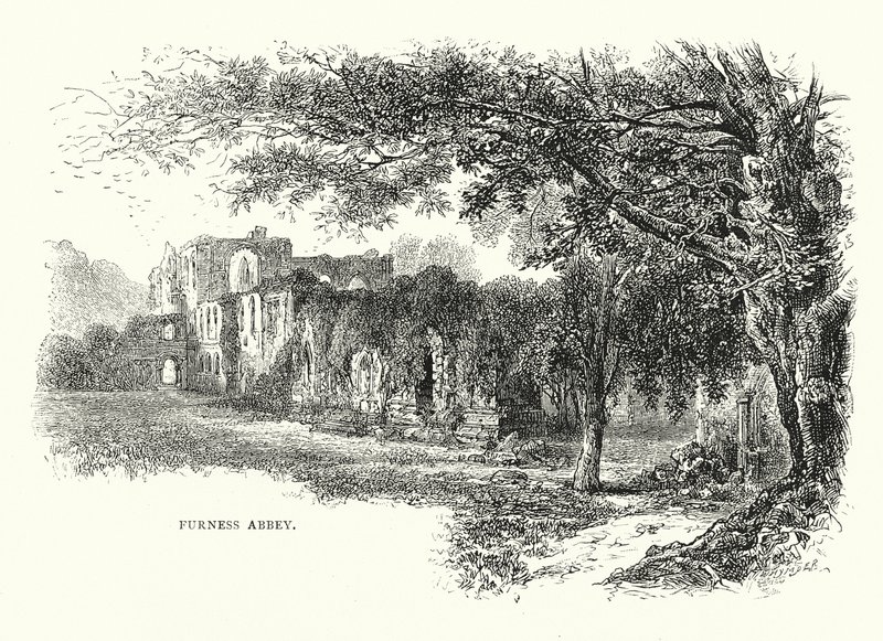 Furness Abbey (Gravur) von English School