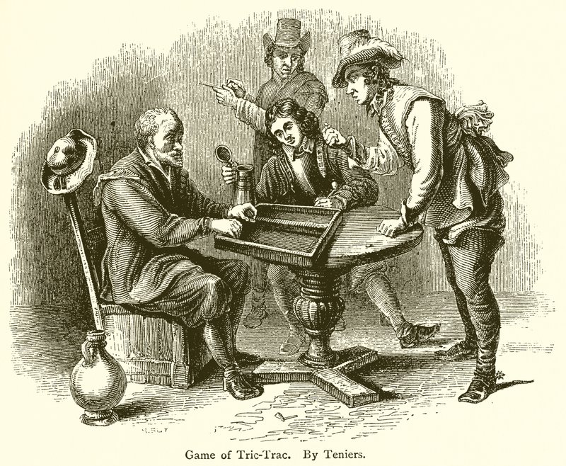 Spiel von Tric-Trac von English School