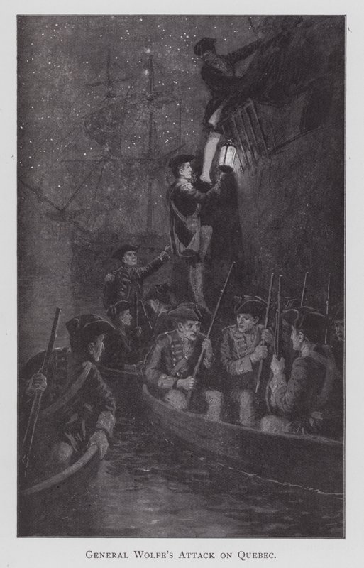 General Wolfes Angriff auf Quebec von English School