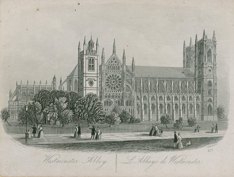 Gesamtansicht der Westminster Abbey von English School