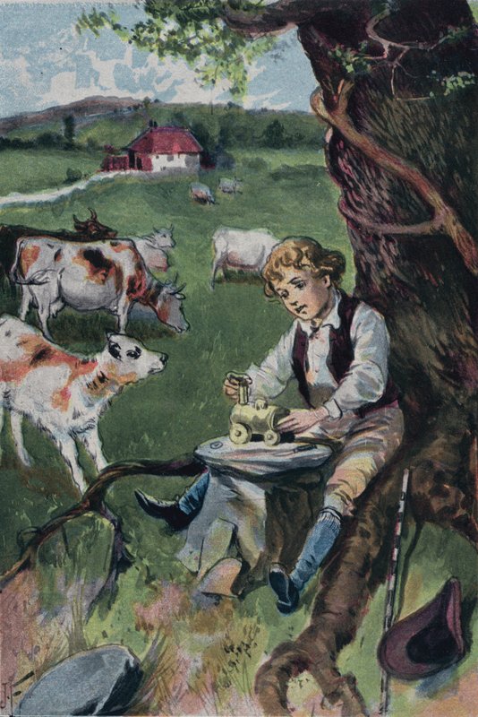 George Stephenson formt eine Lokomotive von English School