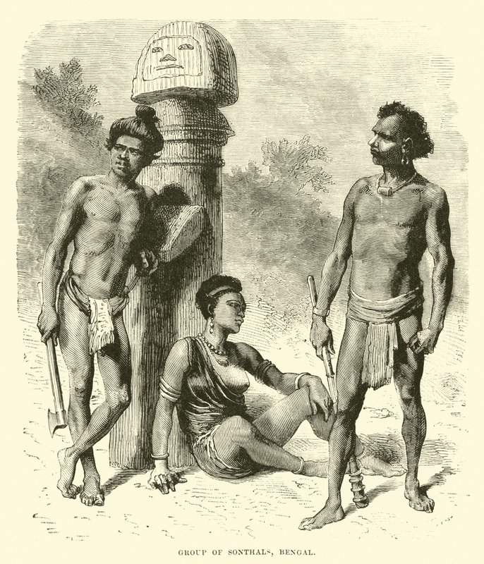 Gruppe von Sonthals, Bengalen von English School